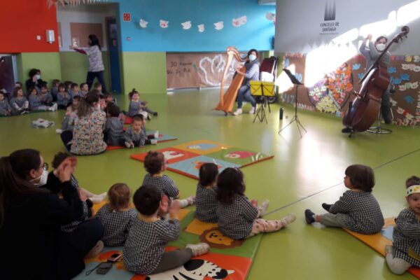 As Escolas Infantís Municipais acollen o XI ciclo de sesións didácticas «Quen é quen: os instrumentos que viven na Escola Municipal de Música»